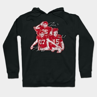 Patrick Mahomes, Travis Kelce & Chris Jones Kansas City Star Collage Hoodie